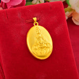 18K Plated Guanyin Bodhisattva Pendant Necklace for Men
