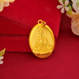 18K Plated Guanyin Bodhisattva Pendant Necklace for Men