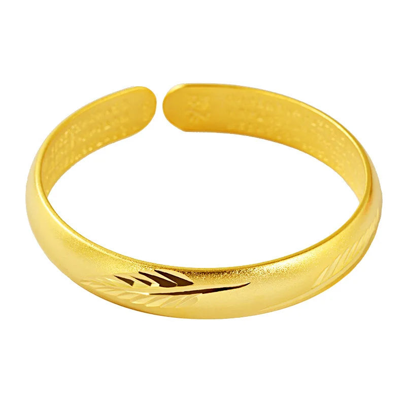 24k Yellow Plated Women's Bracelet - Wedding Fine Jewelry