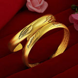 24k Yellow Plated Women's Bracelet - Wedding Fine Jewelry