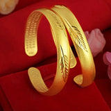 24k Yellow Plated Women's Bracelet - Wedding Fine Jewelry