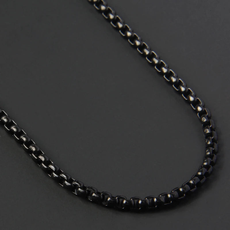 2MM Box Chain Necklace Men Titanium Steel Chain Necklace For Men Jewelry Gift