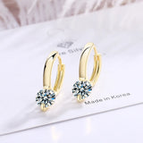 925 Silver CZ Stud Earrings, Luminous Cubic Zirconia, Round Circle Design