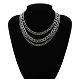 3 Layer Necklace Clavicle Chain Alloy Jewelry 2 Colors