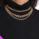 3 Layer Necklace Clavicle Chain Alloy Jewelry 2 Colors