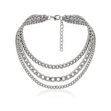3 Layer Necklace Clavicle Chain Alloy Jewelry 2 Colors