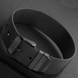 Stainless Steel Belt Link Chain Bracelet Bangle Adjustable Size 15-19.5cm