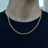 3MM Rope Chain Necklace Stainless Steel Men Women Necklace Jewelry