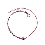 Classic 585 Purple Beads Bracelet 14K Rose Plated Jewelry Gift