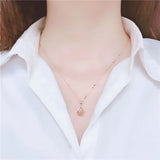 14K Rose Plated Gourd Abacus Pendant Necklace