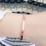 Purple Plated 14K Rose Glossy Bracelet for Women Glamour Party Jewelry
