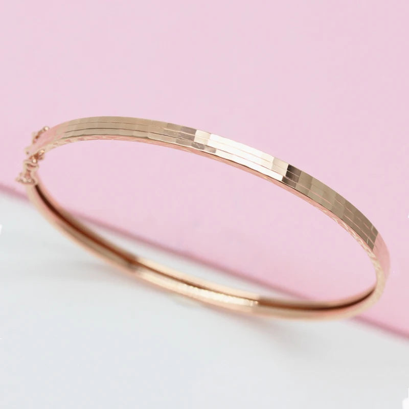 Purple Plated 14K Rose Glossy Bracelet for Women Glamour Party