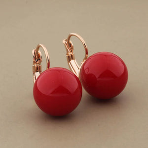 Classic 585 Rose Dangle Earrings for Women Bride Wedding