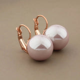 Classic 585 Rose Dangle Earrings for Women Bride Wedding