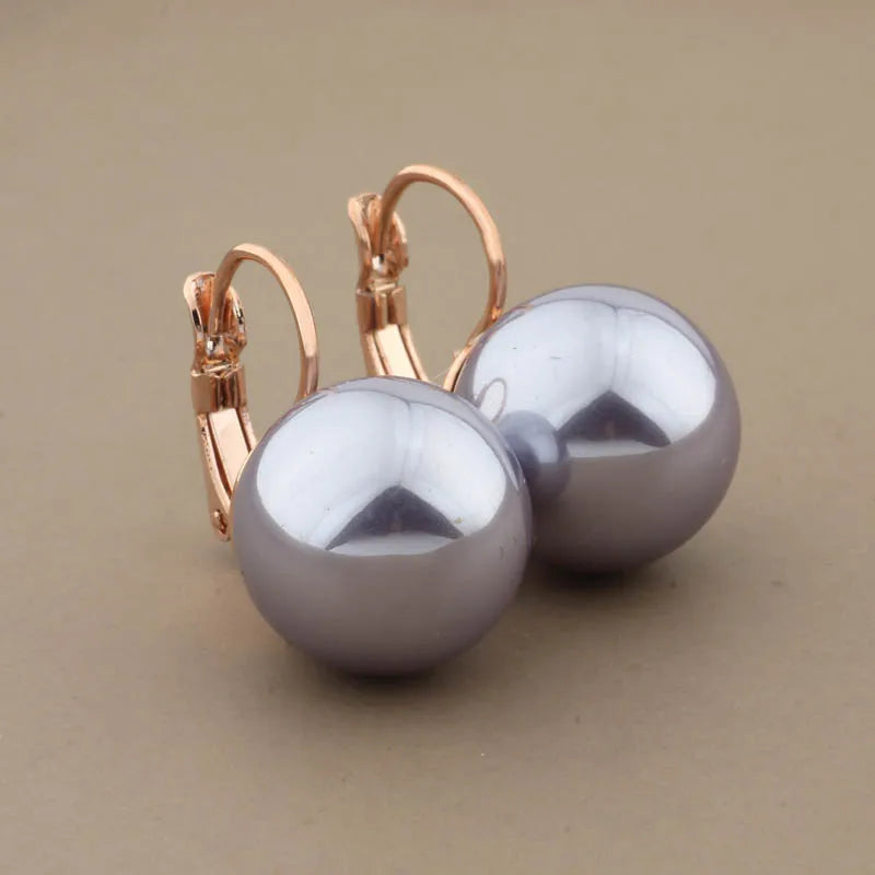Classic 585 Rose Dangle Earrings for Women Bride Wedding