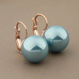 Classic 585 Rose Dangle Earrings for Women Bride Wedding