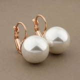 Classic 585 Rose Dangle Earrings for Women Bride Wedding