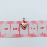 14K Rose Gold Purple Heart Pendant Necklace