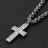 5MM Chain Link & Cross Bracelet Stainless Steel Pendant Necklace Men