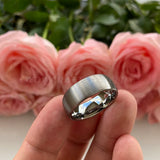 Classic 6mm 8mm Tungsten Ring Wedding Brushed Engagement Rings