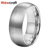 Classic 6mm 8mm Tungsten Ring Wedding Brushed Engagement Rings