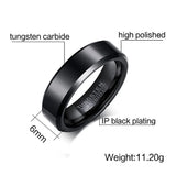 6mm Custom Engraving Tungsten Ring for Wedding