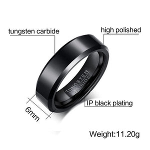 6mm Custom Engraving Tungsten Ring for Wedding