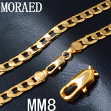 8MM Flat Sideways Men Necklace 925 Sterling Silver Jewelry