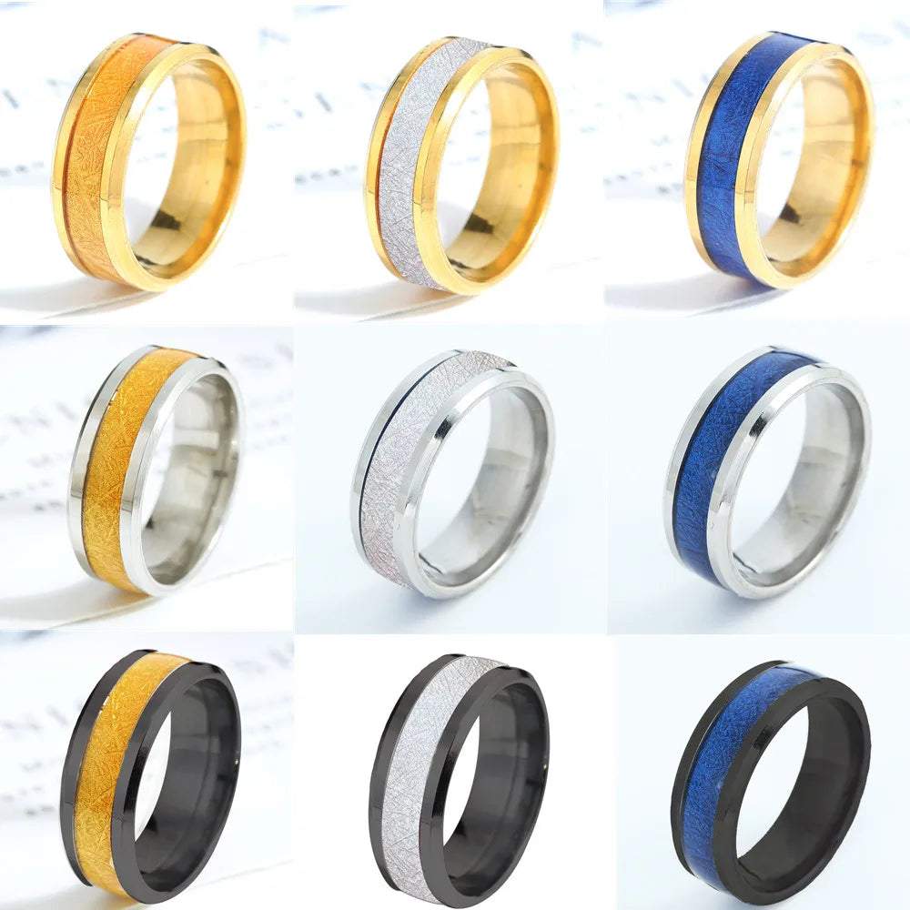 8MM Men's Stainless Steel Dragon Ring Engagement Wedding Band