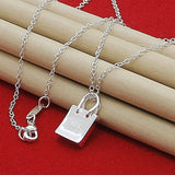 925 Silver Handbag Pendant Necklace for Women - Party Jewelry