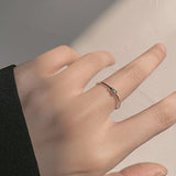 925 Silver Plated Interlocking Open Ring for Women