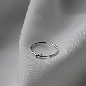 925 Silver Plated Interlocking Open Ring for Women
