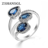 925 Sterling Plata Cubic Zirconia Geometric Stackable Rings For Women