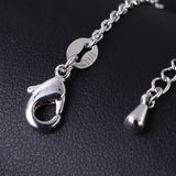 925 Silver Zircon Pendant Clavicle Necklace Chain Jewelry