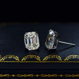 925 Silver Moissanite Diamond Stud Earrings Wedding Engagement Jewelry