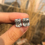 925 Silver Moissanite Diamond Stud Earrings Wedding Engagement Jewelry