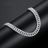 925 Sterling Silver 6mm20cm Horsewhip Chain Bracelet for Men