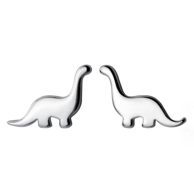 925 Silver Dino Stud Earrings for Women Girls - Small & Unique Gift