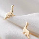 925 Silver Dino Stud Earrings for Women Girls - Small & Unique Gift