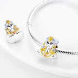 925 Silver Egypt Pyramid Queen Charm Beads for Bracelet DIY Jewelry Gift
