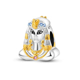 925 Silver Egypt Pyramid Queen Charm Beads for Bracelet DIY Jewelry Gift