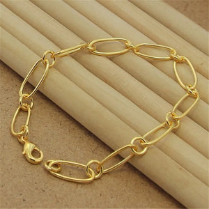 925 Silver Hand Clip Bracelet 18K Men Women Party Charm Jewelry