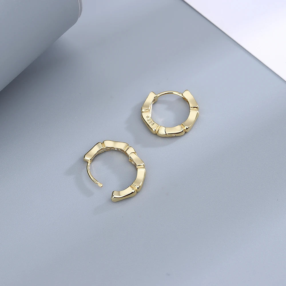 925 Silver Hoop Earrings Women Multicolor Circle Jewelry