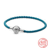 925 Silver Moment Bracelet, Fallen Leaves Clasp Chain for Women