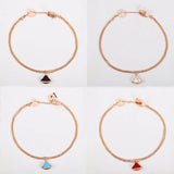 925 Sterling Silver Natural Stone Skirt Bracelet for Women