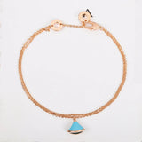 925 Sterling Silver Natural Stone Skirt Bracelet for Women