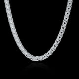 925 Silver Men's Necklace Twisted Circle 20 Inches Christmas