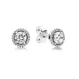 925 Sterling Silver Droplet Round Heart Earrings Fashionable Charm Jewelry