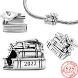 925 Silver Pav Clip Graduation Cap Charm for Bracelet