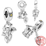 925 Silver Pav Clip Graduation Cap Charm for Bracelet